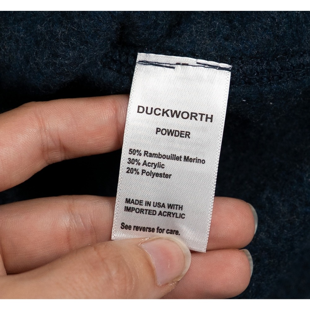 Duckworth Womens Powder Sweater Rambouillet Merino Wool Blend Navy Blue Large image 8